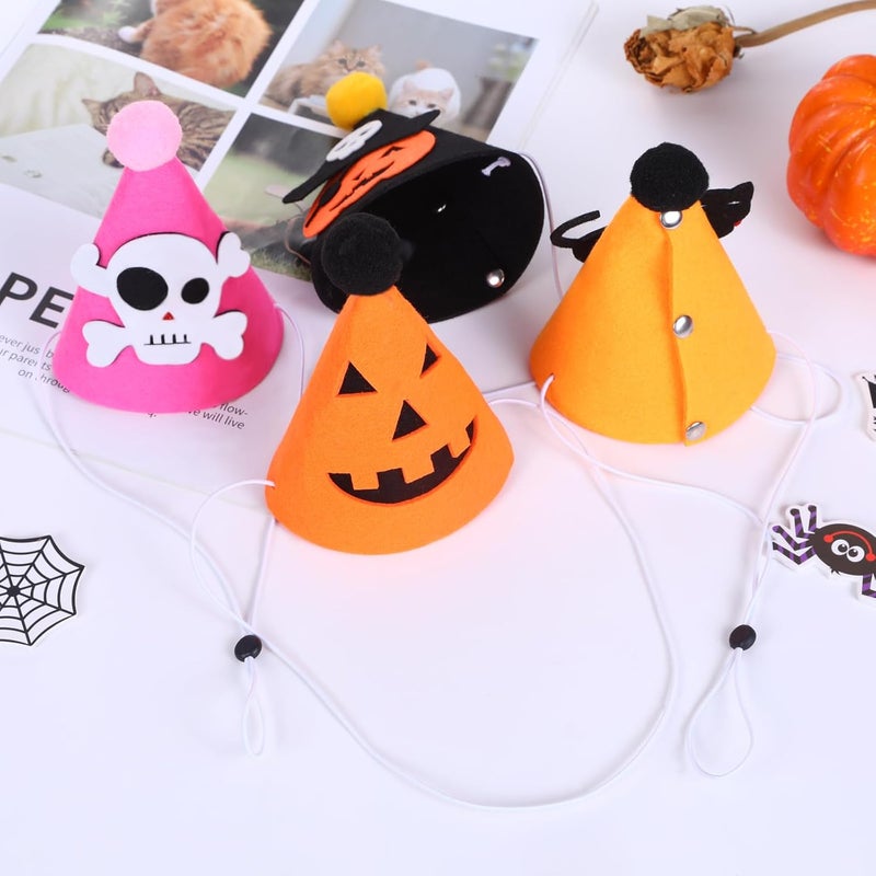 Cellcacn 10 Pcs Halloween Dogs Hats Cute Ghost Halloween Cats Party Pet Pumpkin Set Puppies Kittens Grooming Accessories Costumes. - Image 4